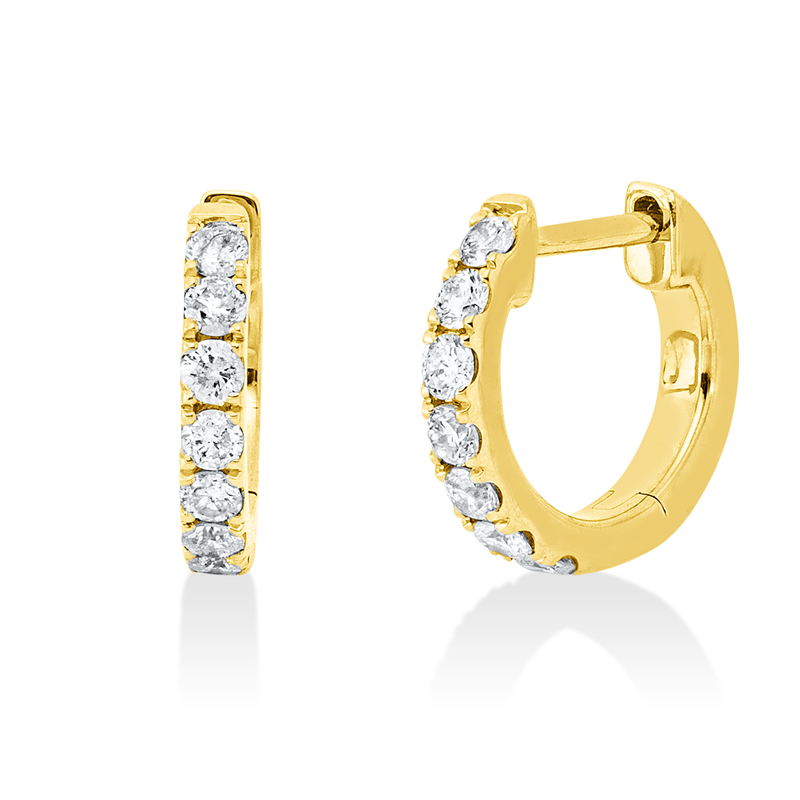 Modern Woman Creolen Gelbgold 14kt 0,24ct