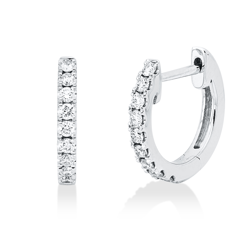 Modern Woman Creolen Weißgold 18kt 0,19ct