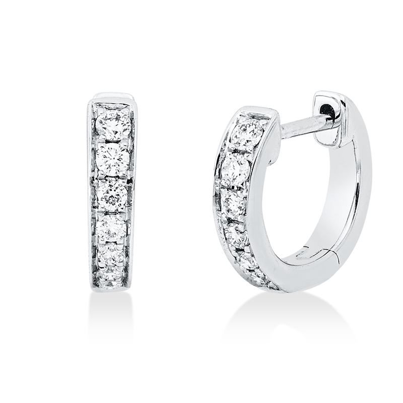 Modern Woman Creolen Weißgold 18kt 0,15ct