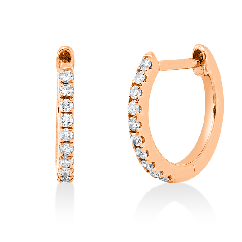 Modern Woman Creolen Weißgold 14kt 0,07ct