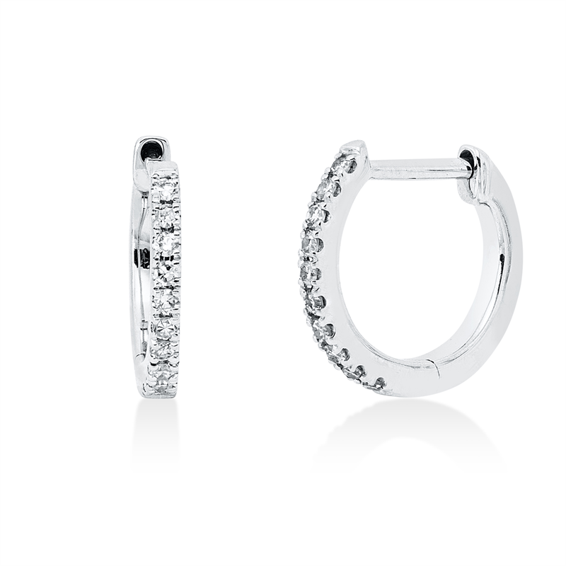 Modern Woman Creolen Weißgold 14kt 0,07ct