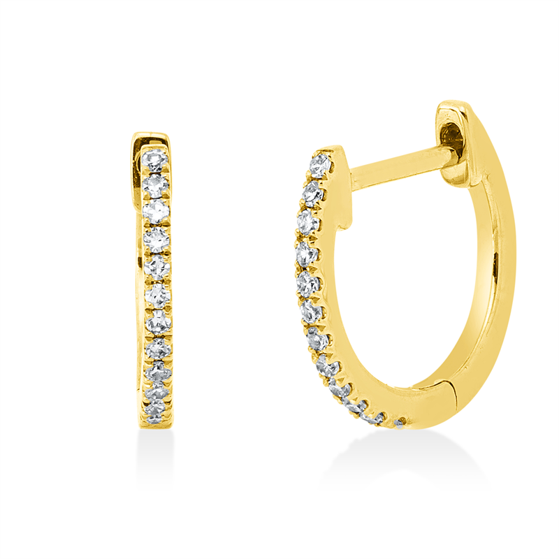 Modern Woman Creolen Gelbgold 18kt 0,07ct