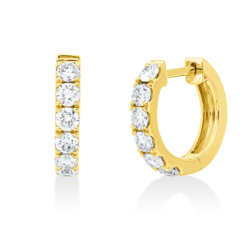 Modern Woman Creolen Gelbgold 18kt 0,52ct
