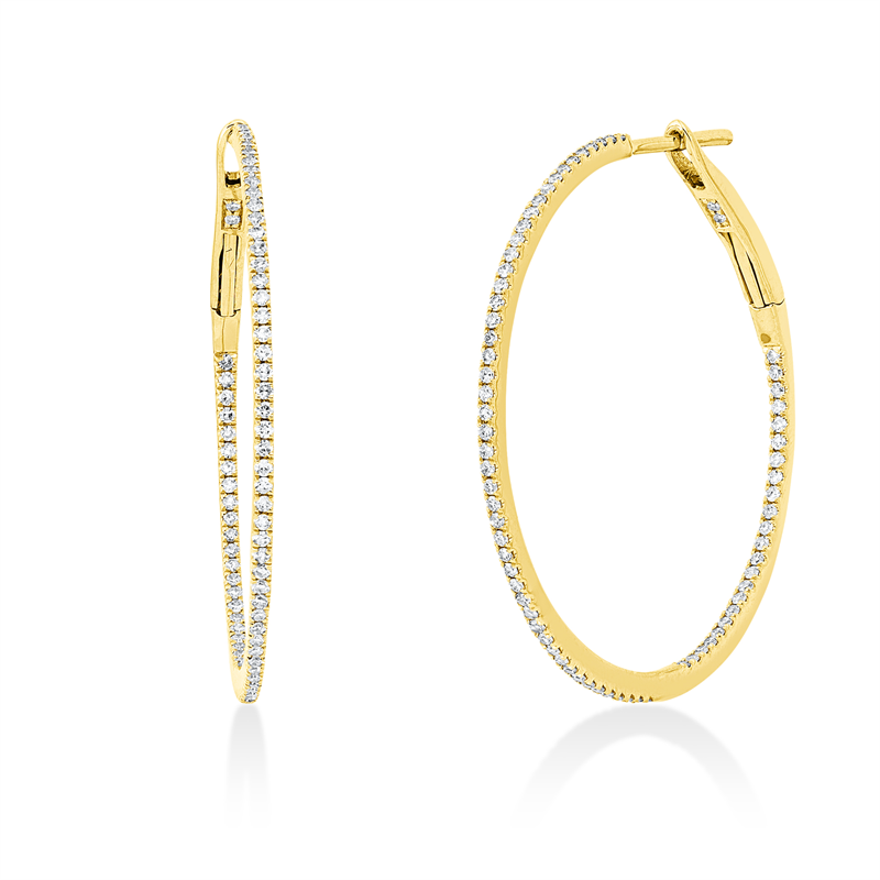 Modern Woman Creolen Gelbgold 18kt 0,45ct
