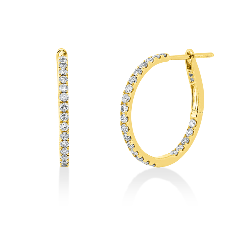 Modern Woman Creolen Gelbgold 18kt 0,62ct