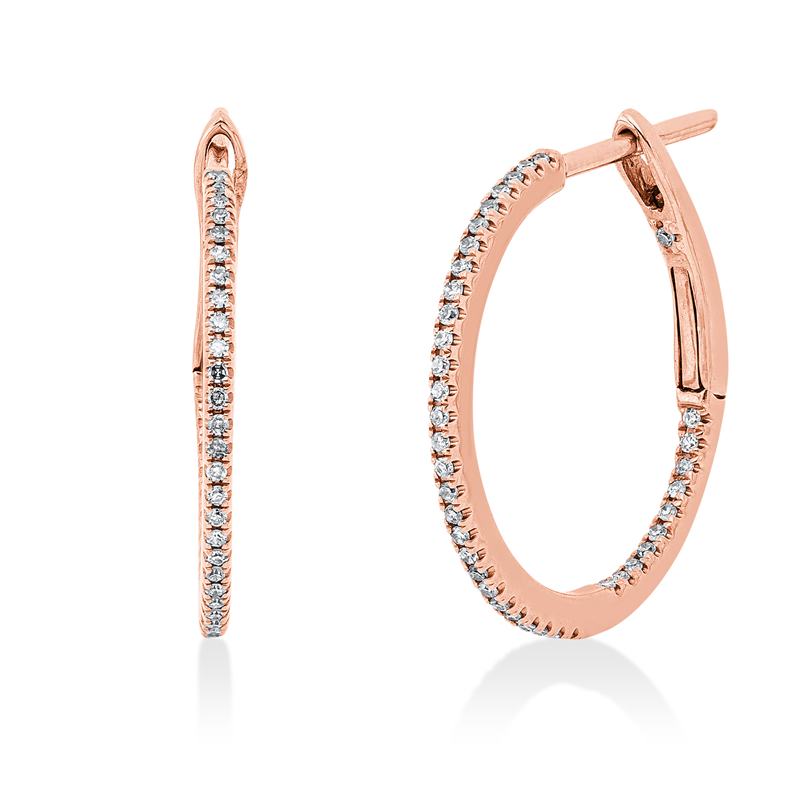 Modern Woman Creolen Rotgold 18kt 0,18ct