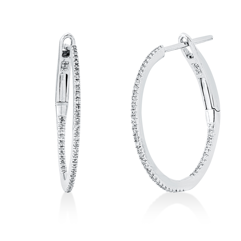 Modern Woman Creolen Weißgold 18kt 0,11ct
