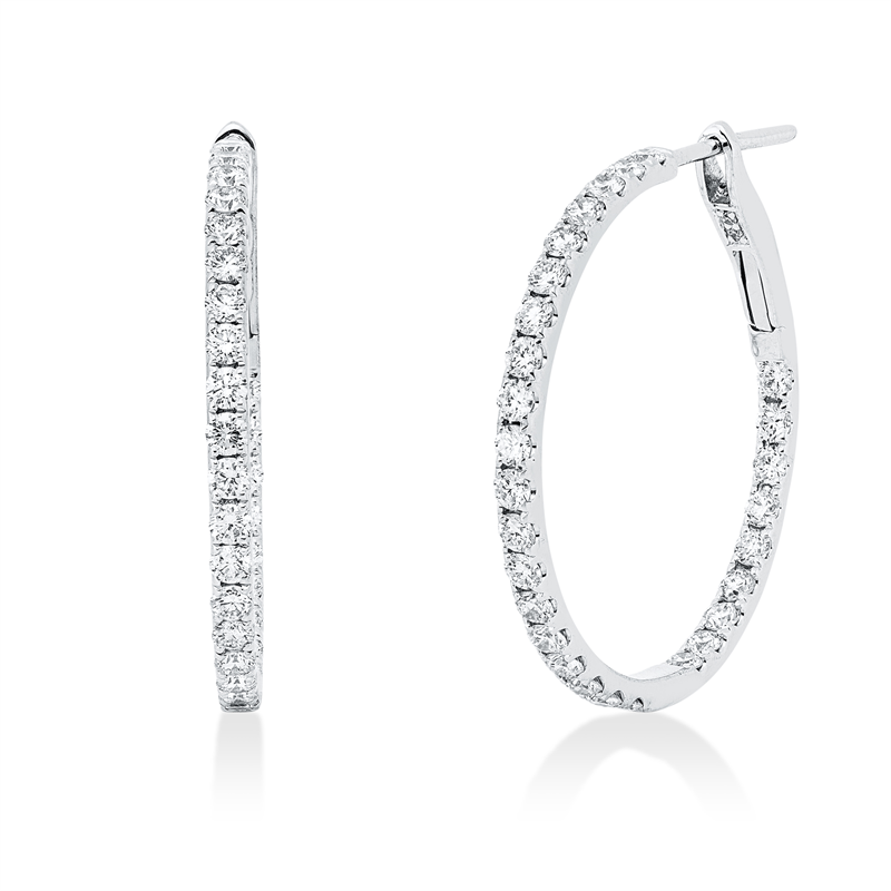 Modern Woman Creolen Weißgold 18kt 1,27ct