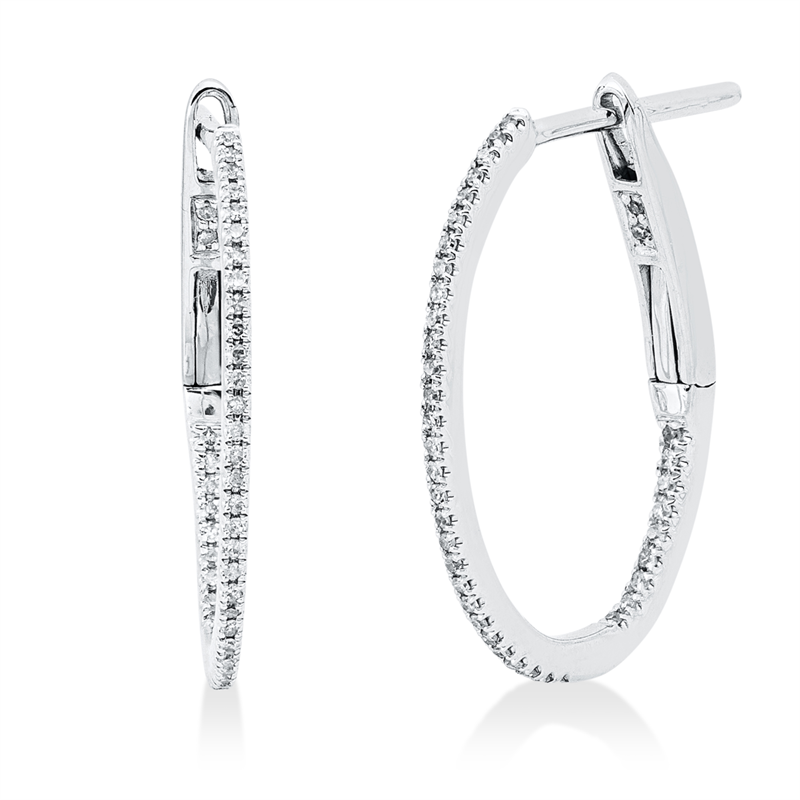 Modern Woman Creolen Weißgold 18kt 0,11ct