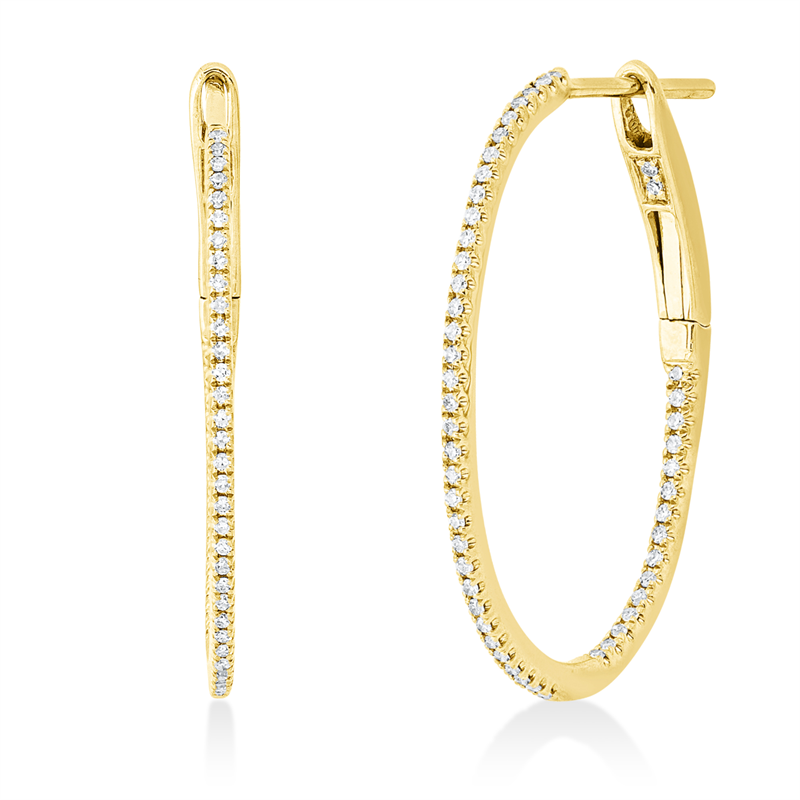 Modern Woman Creolen Weißgold 18kt 0,17ct