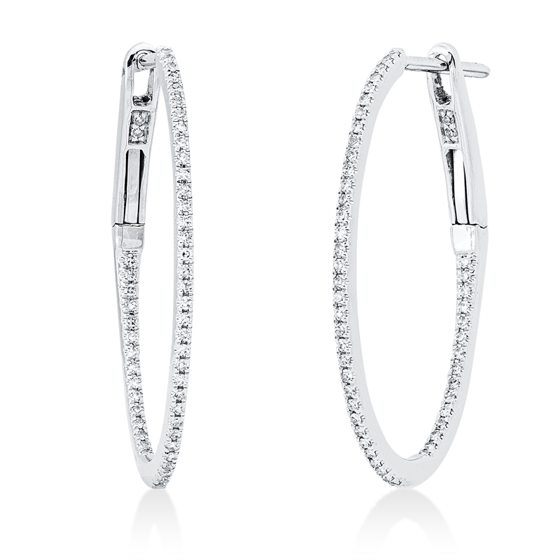 Modern Woman Creolen Weißgold 18kt 0,17ct