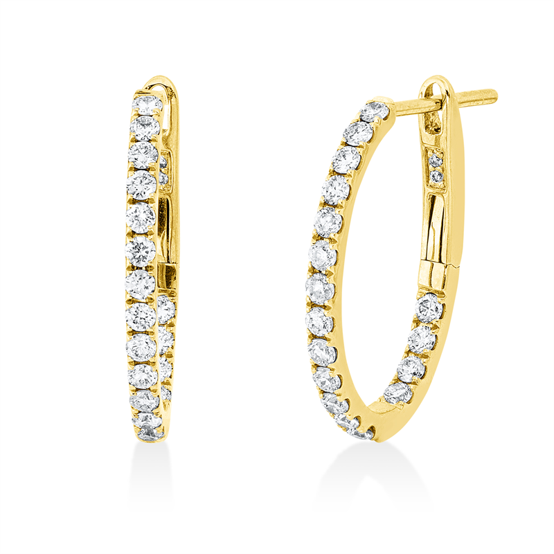 Modern Woman Creolen Gelbgold 18kt 0,57ct