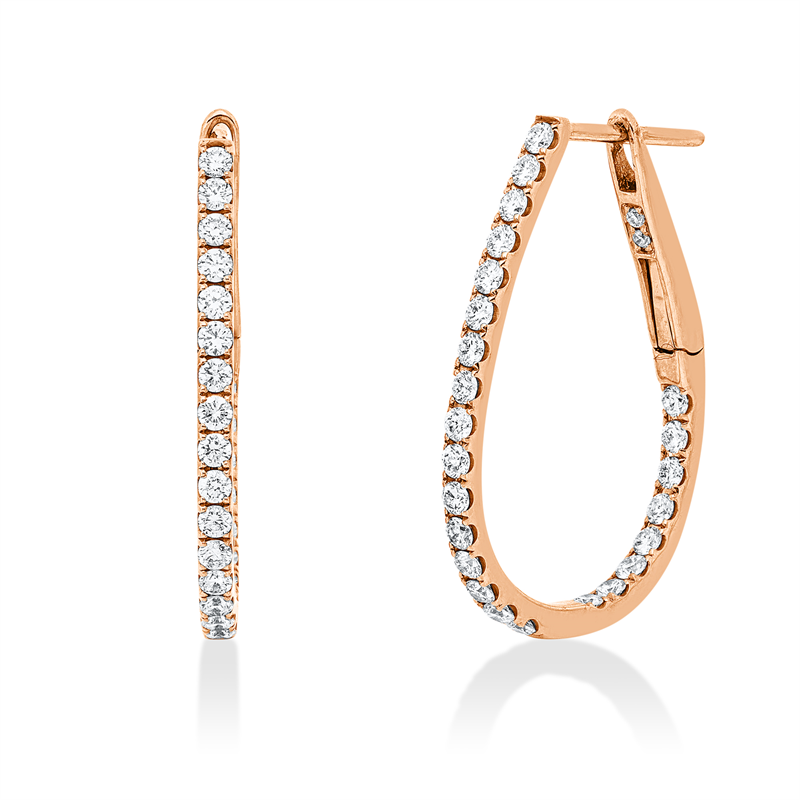Modern Woman Creolen Rotgold 18kt 0,83ct