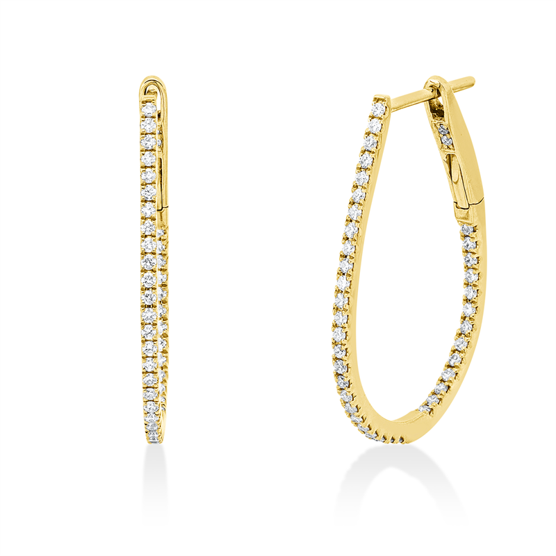 Modern Woman Creolen Gelbgold 18kt 0,36ct