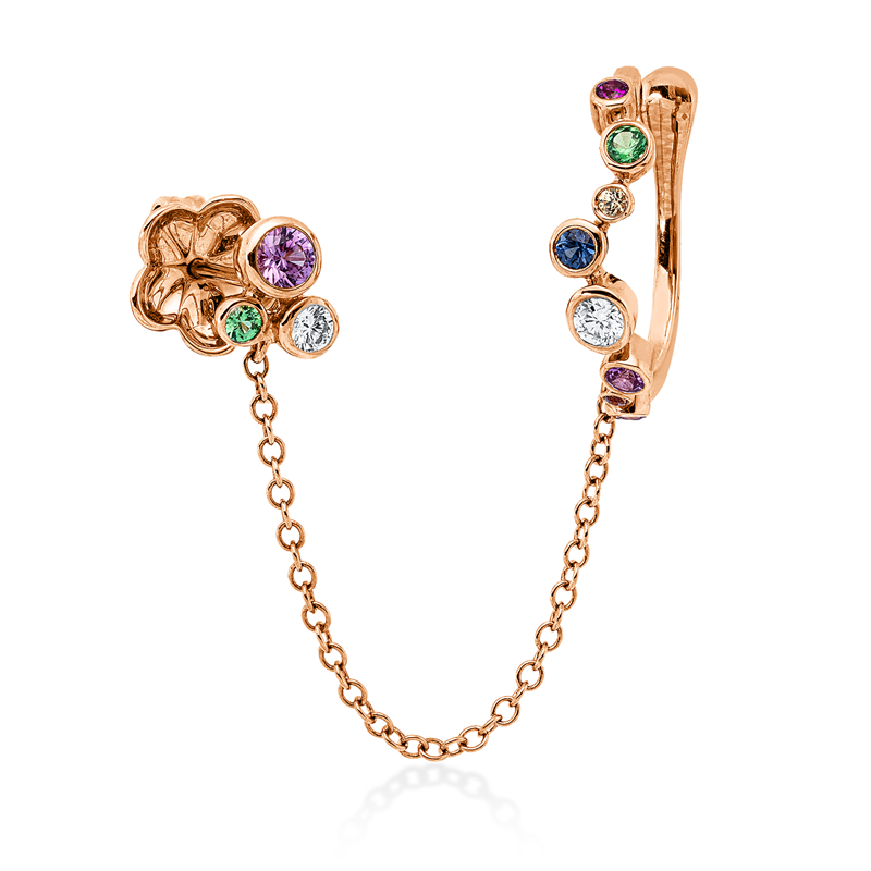 Rainbow & Multicolor Ohrschmuck Rotgold 18kt 0,08ct