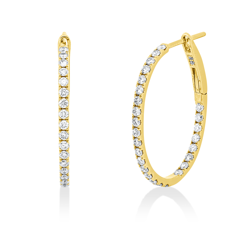 Modern Woman Creolen Gelbgold 18kt 0,84ct