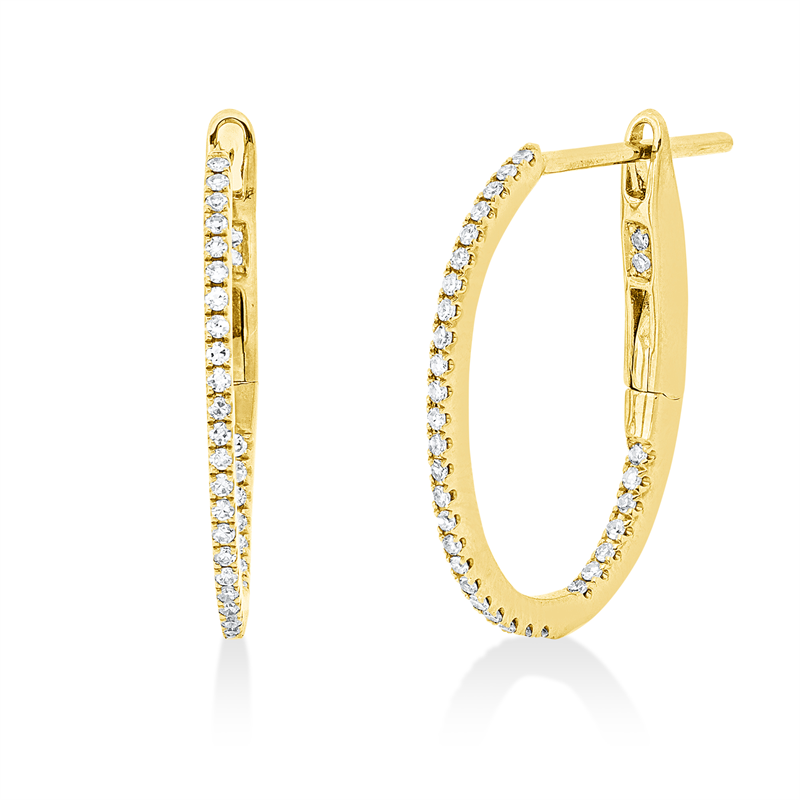 Modern Woman Creolen Gelbgold 18kt 0,16ct