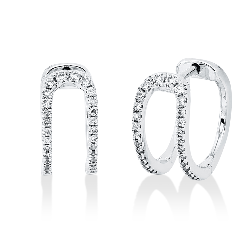 Modern Woman Creolen Weißgold 18kt 0,16ct