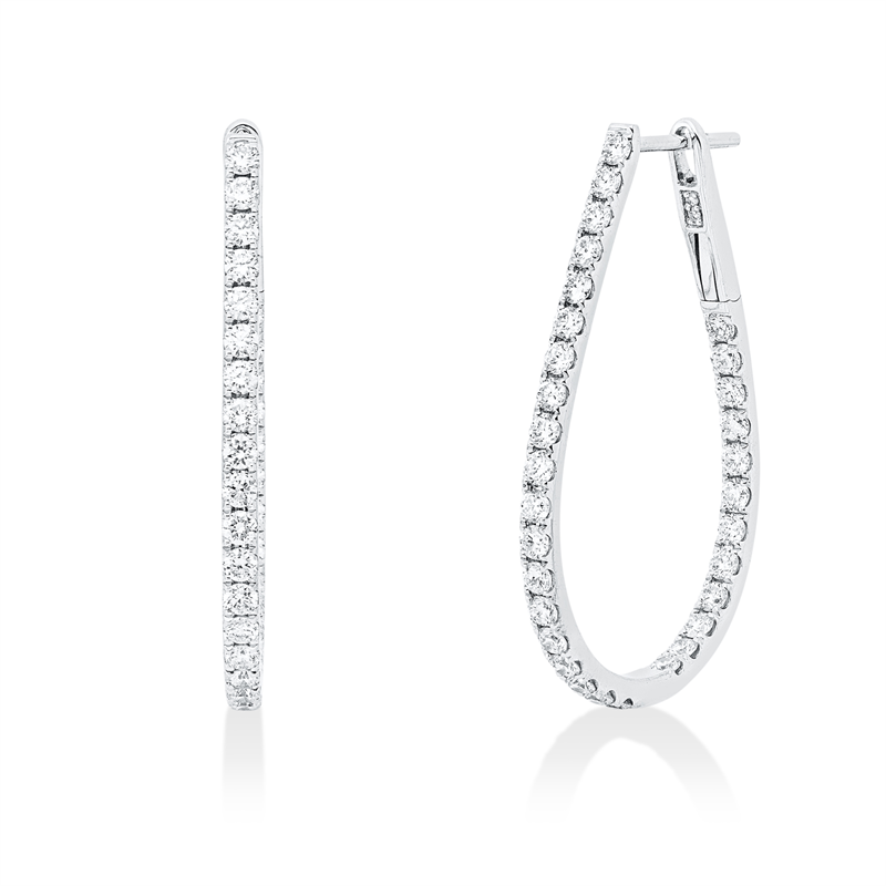 Modern Woman Creolen Weißgold 18kt 1,44ct