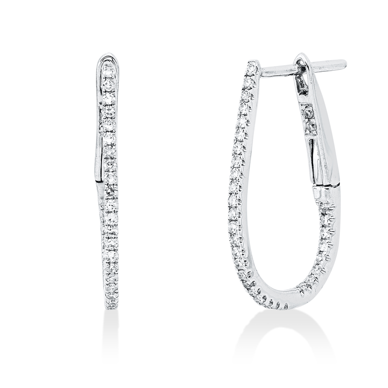 Modern Woman Creolen Weißgold 18kt 0,21ct
