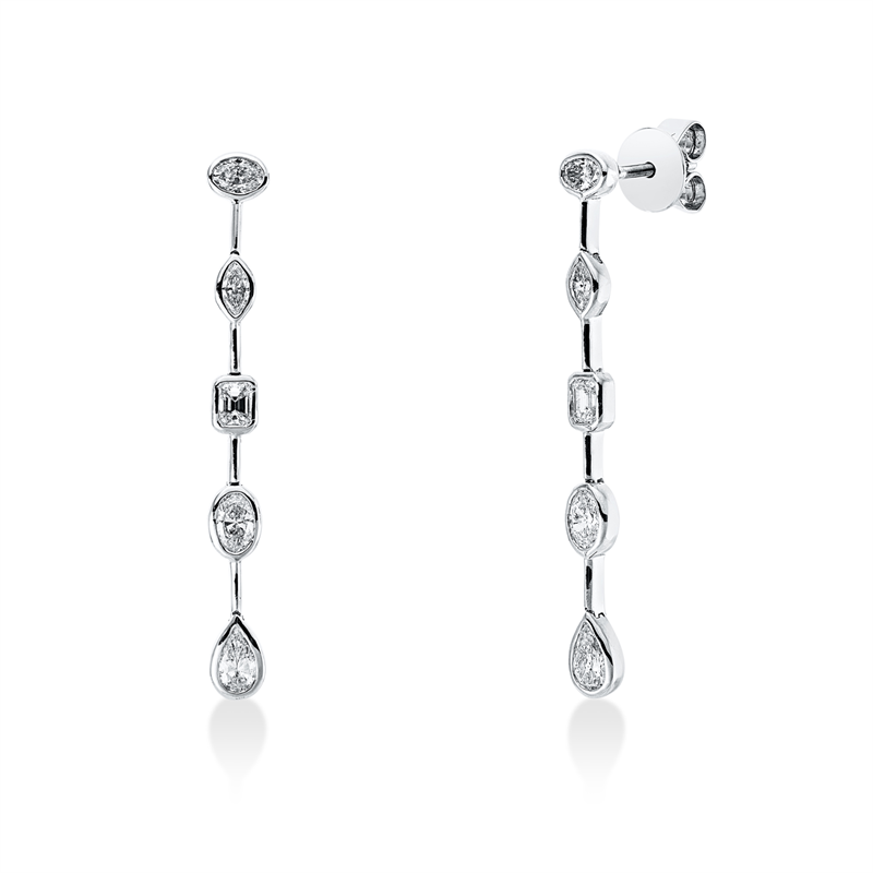 Exklusiv Ohrschmuck Weißgold 18kt 1,09ct