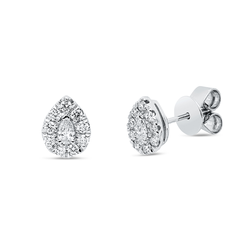 Illusion Classic Ohrstecker Weißgold 18kt 0,38ct