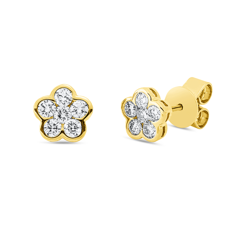 Modern Woman Ohrstecker Gelbgold 18kt 0,53ct