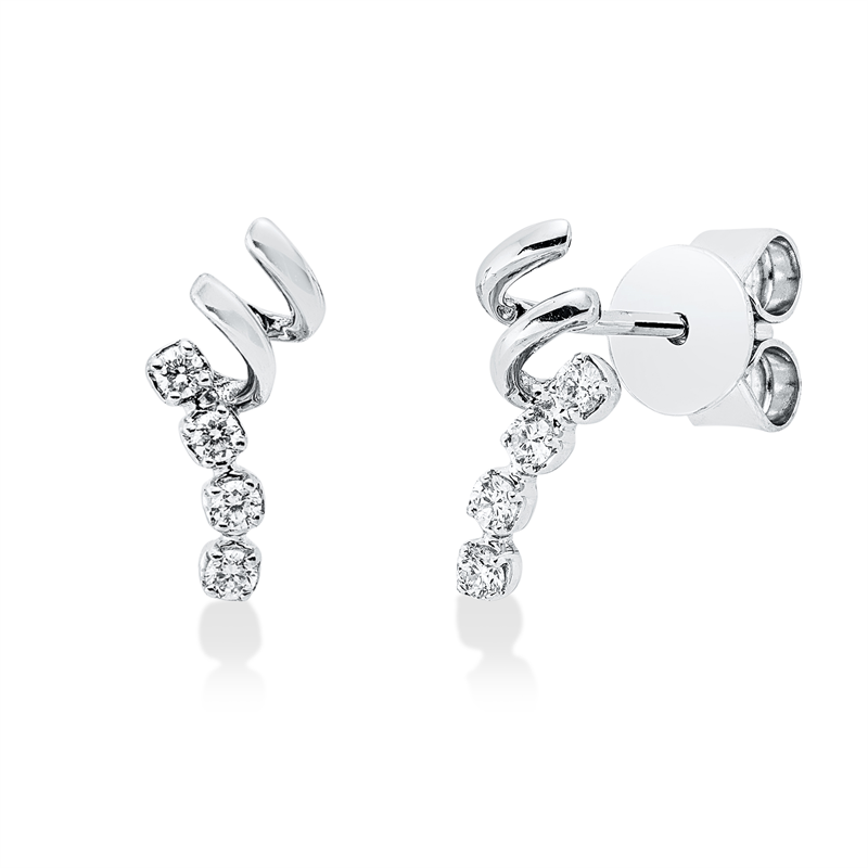 Modern Woman Ohrschmuck Weißgold 18kt 0,14ct