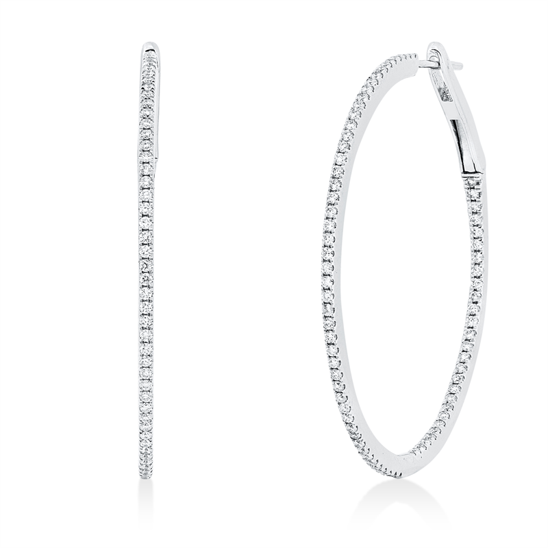 Modern Woman Creolen Weißgold 18kt 0,89ct