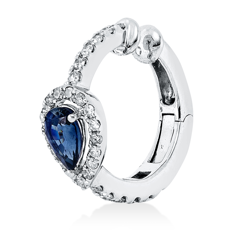 Farbstein Classic Ohrschmuck Weißgold 18kt 0,11ct