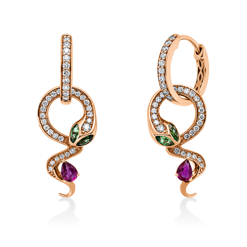 Tier Ohrschmuck Rotgold 18kt 0,44ct