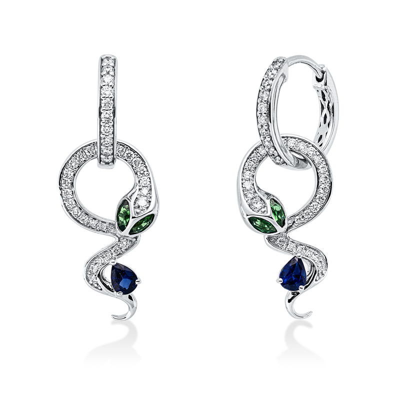 Tier Ohrschmuck Weißgold 18kt 0,44ct