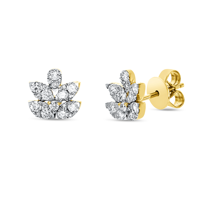 Modern Woman Ohrstecker Gelbgold / Weißgold 18kt 0,74ct