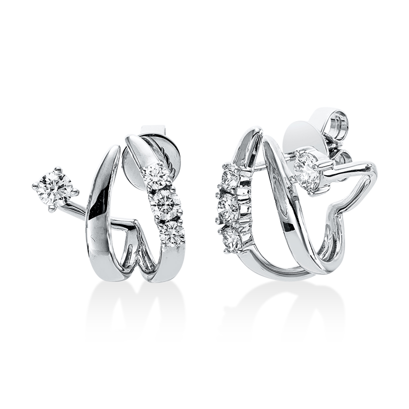 Modern Woman Ohrstecker Weißgold 18kt 0,75ct