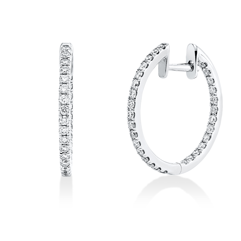 Modern Woman Creolen Weißgold 14kt 0,68ct