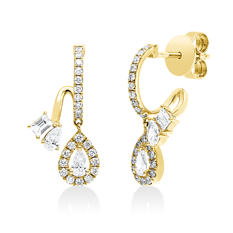 Modern Woman Ohrstecker Gelbgold 18kt 0,83ct