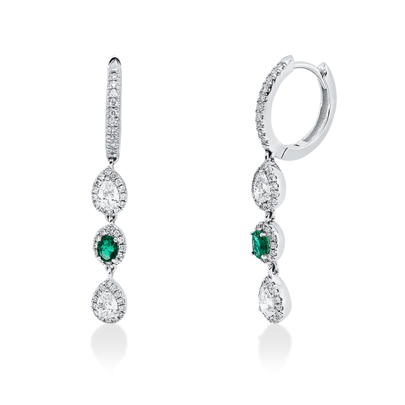 Farbstein Classic Ohrschmuck Weißgold 18kt 0,73ct