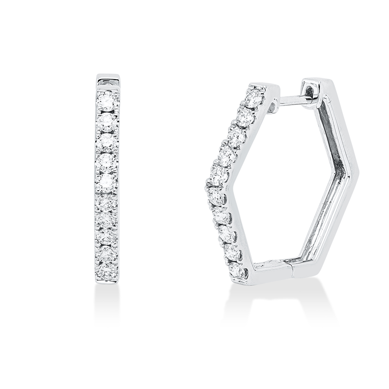Modern Woman Creolen Weißgold 18kt 0,51ct