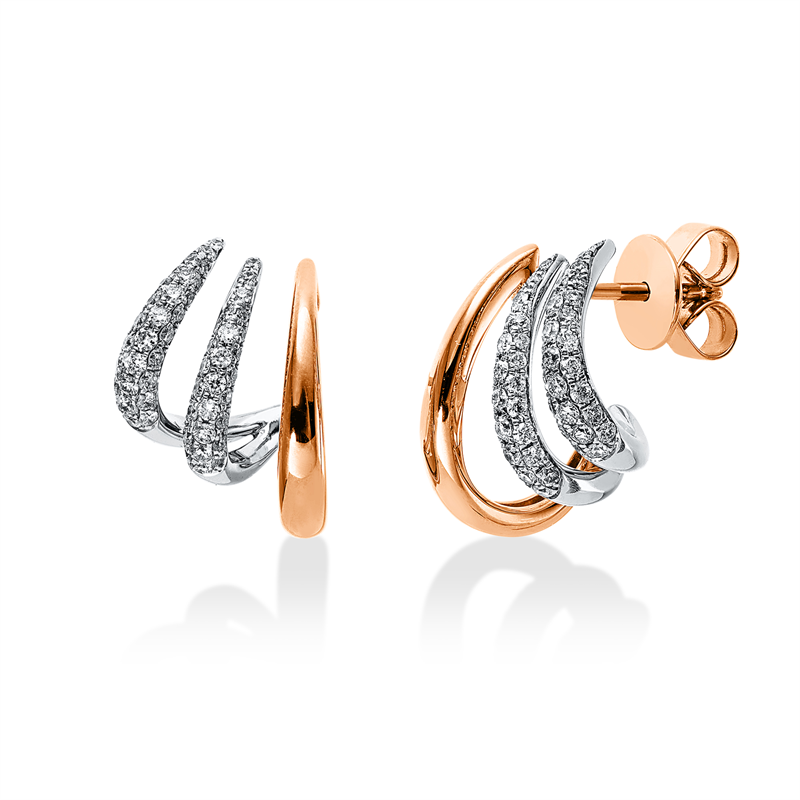 Modern Woman Ohrstecker Rotgold / Weißgold 18kt 0,58ct