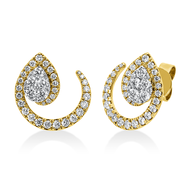 Modern Woman Ohrstecker Gelbgold 18kt 1ct