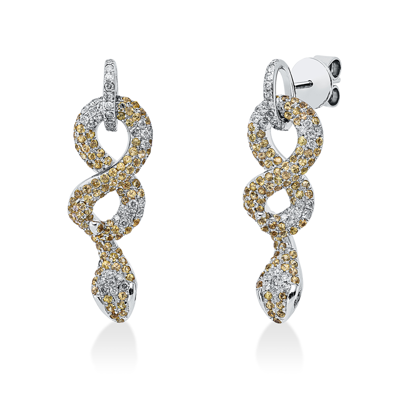 Tier Ohrschmuck Weißgold 18kt 0,46ct
