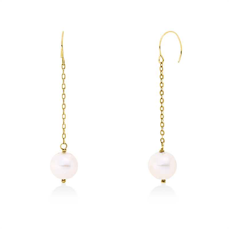 Perle Ohrhänger Gelbgold 14kt