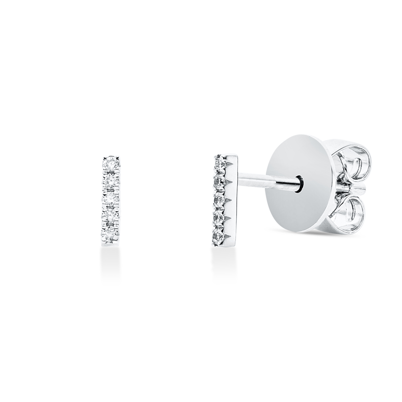 Modern Woman Ohrstecker Weißgold 18kt 0,04ct