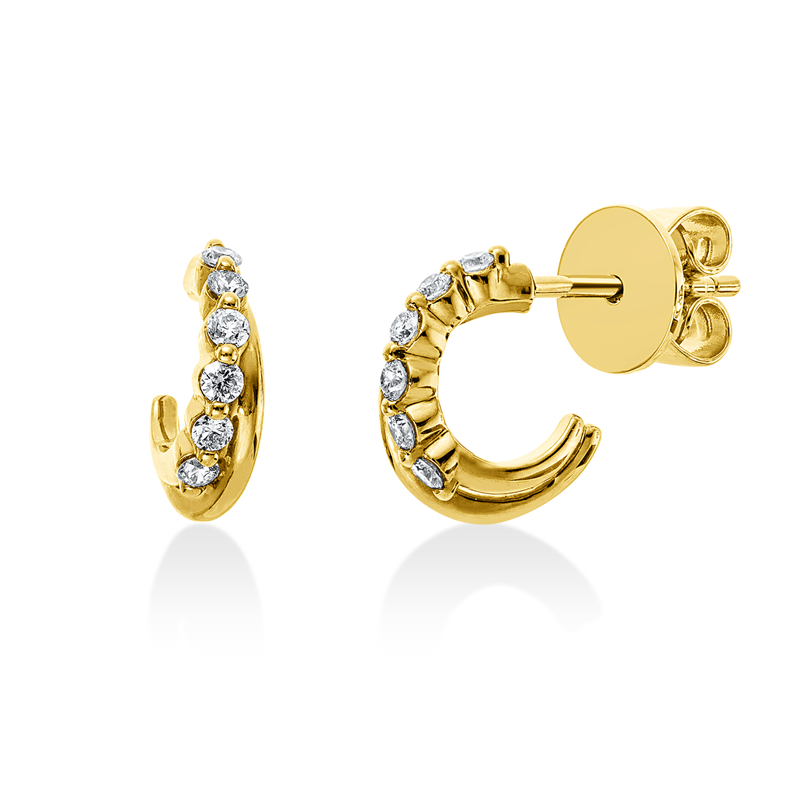 Modern Woman Ohrstecker Gelbgold 18kt 0,15ct