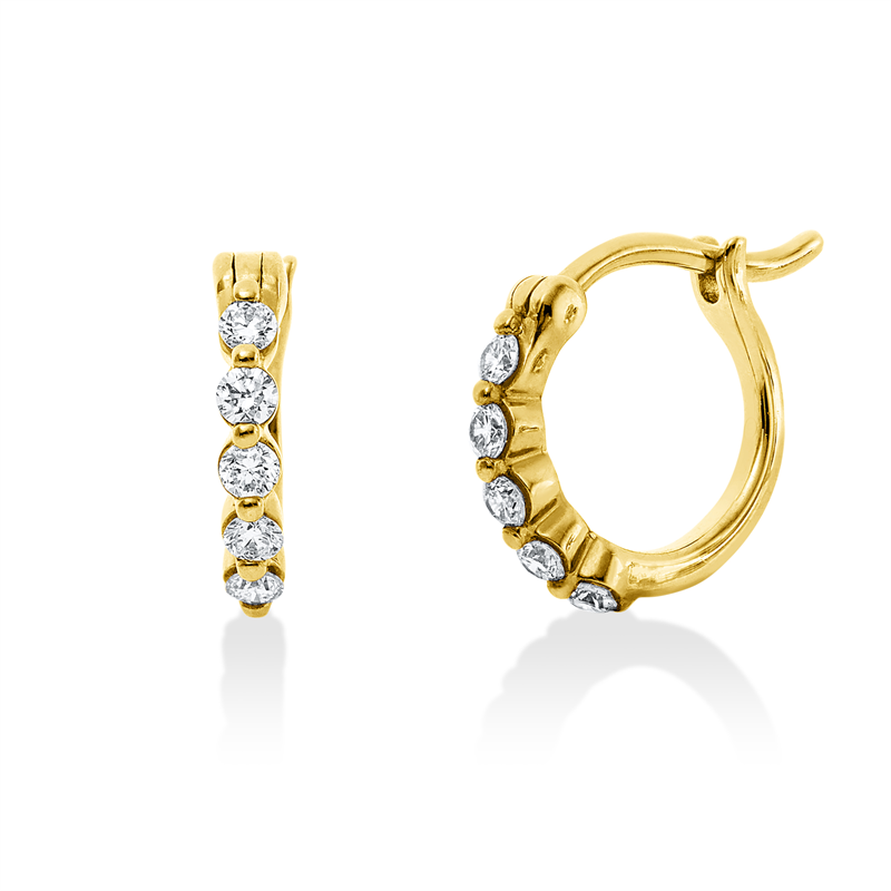 Modern Woman Creolen Gelbgold 18kt 0,16ct