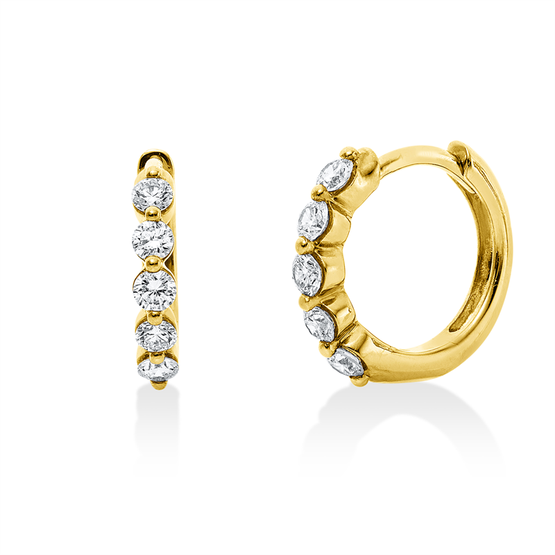 Modern Woman Creolen Gelbgold 18kt 0,27ct