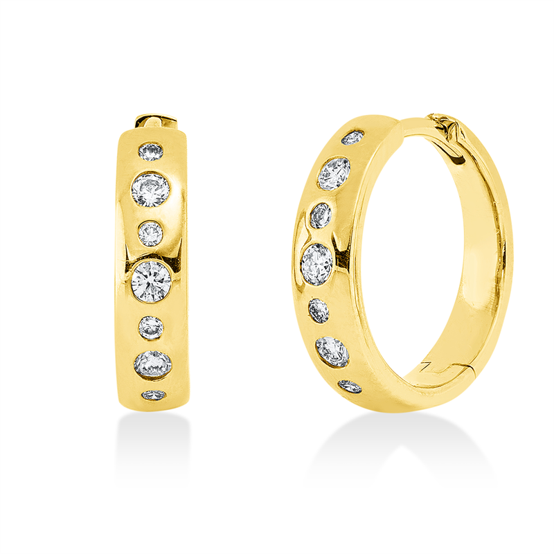 Modern Woman Creolen Gelbgold 18kt 0,21ct