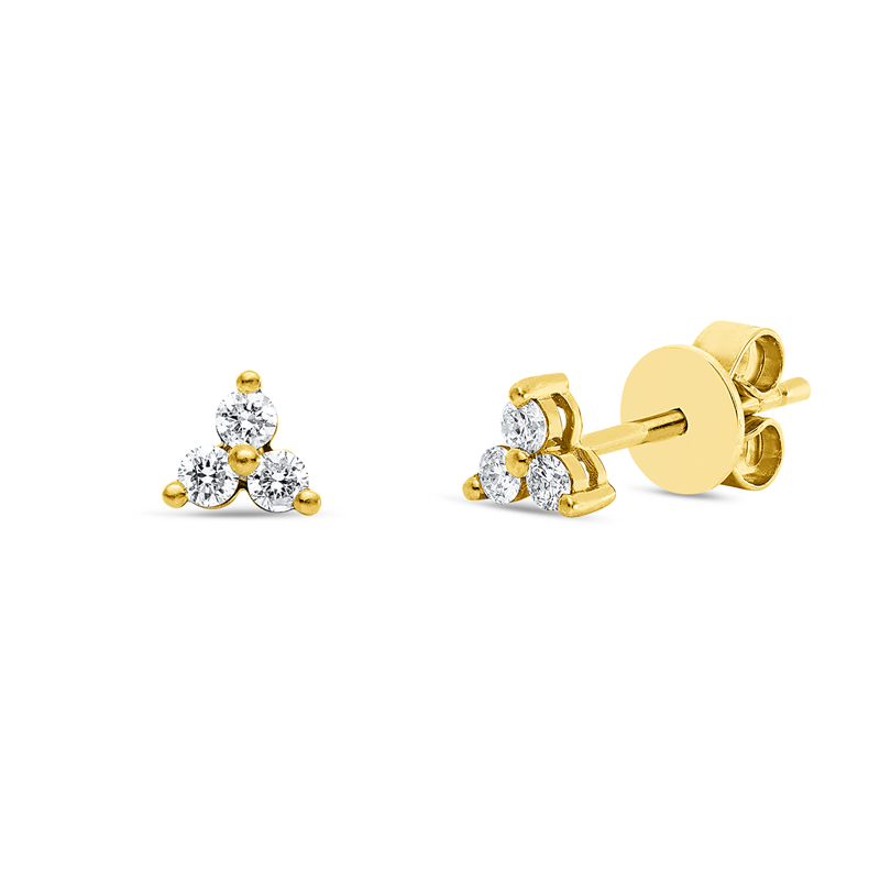 Modern Woman Ohrstecker Gelbgold 18kt 0,21ct