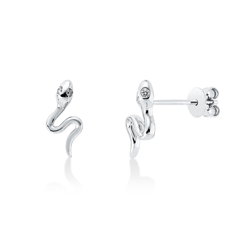 Modern Woman Ohrstecker Weißgold 18kt 0,03ct