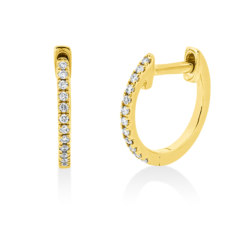 Modern Woman Creolen Gelbgold 18kt 0,06ct